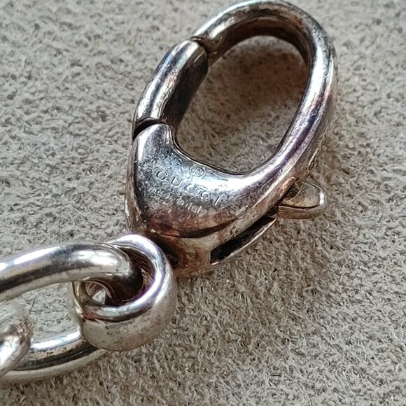 Gucci Britt Interlocking G Logo .925 Sterling Silver Bracelet - Picture 5 of 10